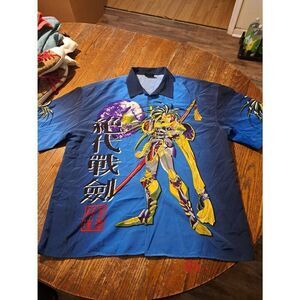 UF-10 Magna Anime Men’s Sz XL Short Sleeve Button Front Shirt Collar